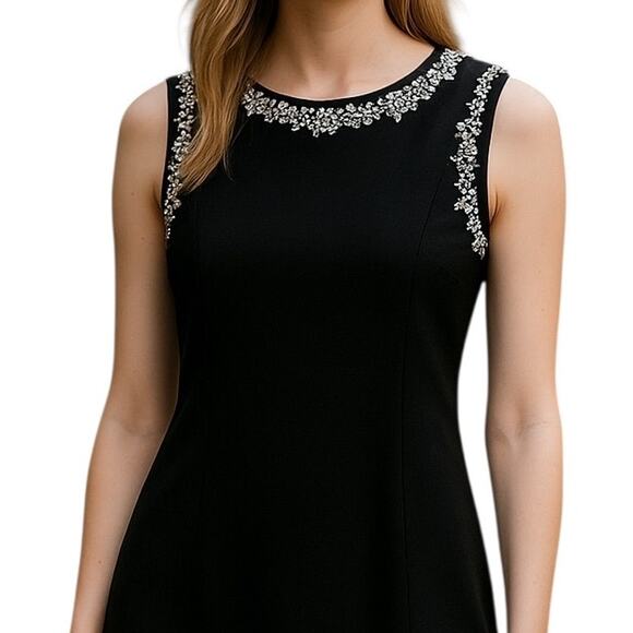 MAC DUGGAL Dress Size XS Evening Gown NEW Black Mini Rhinestone Neckline - Picture 5 of 6